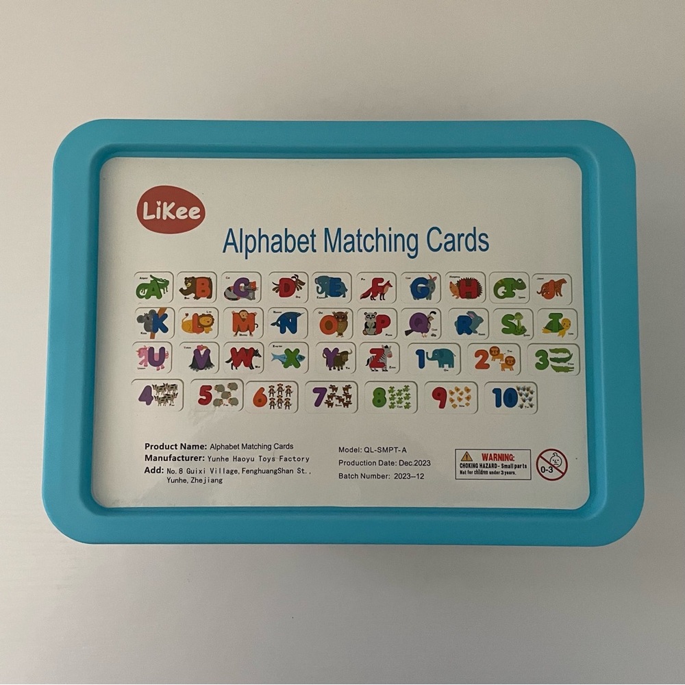 Alphabet & Number Matching Cards for Kids